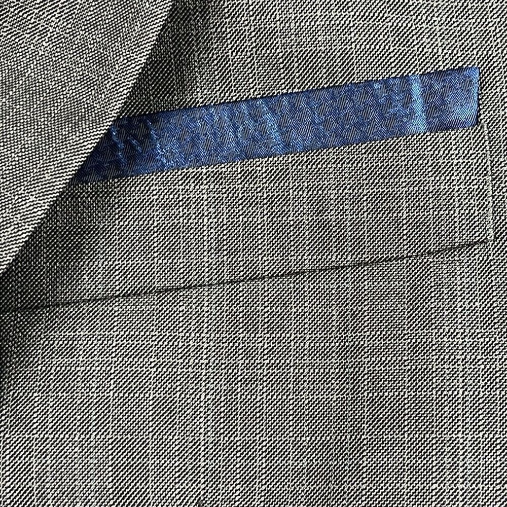 Billy London UK Mens 2 Button Blazer Size 38L Gray Polyester Rayon - Picture 3 of 10
